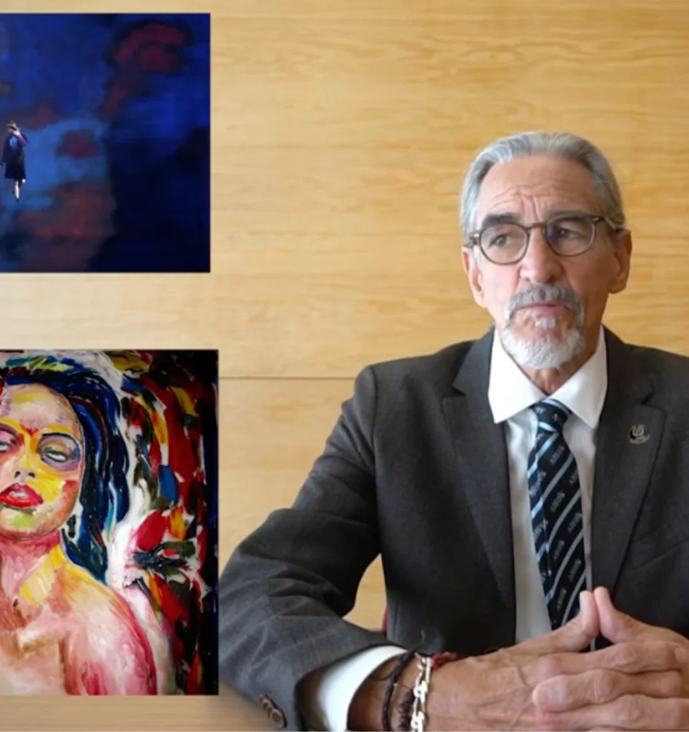 dr carmen talking about his approach to surgery like his art canvas